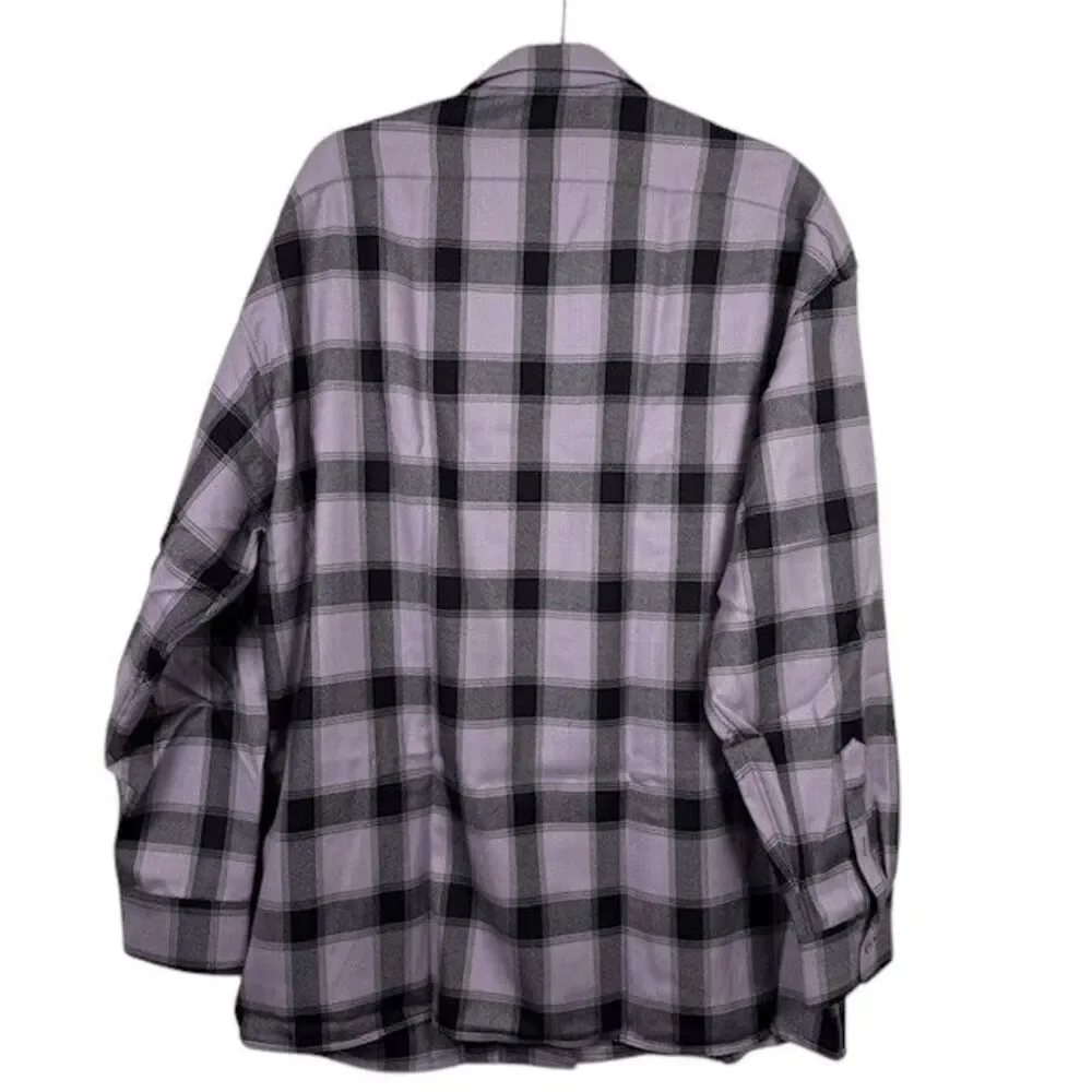 NEW!‎ Ami Paris 100% Virgin Wool Patch Pocket Shirt Parma Purple Black XL (EU42)